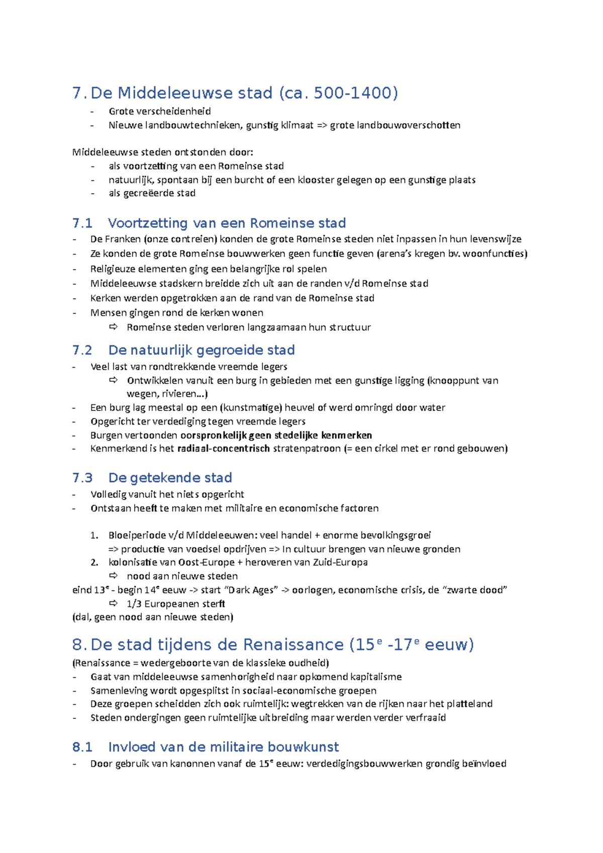 Duurzame Ruimtelijke Ontwikkeling Samenvatting Hoofdtuk 7-9 - 7. De ...