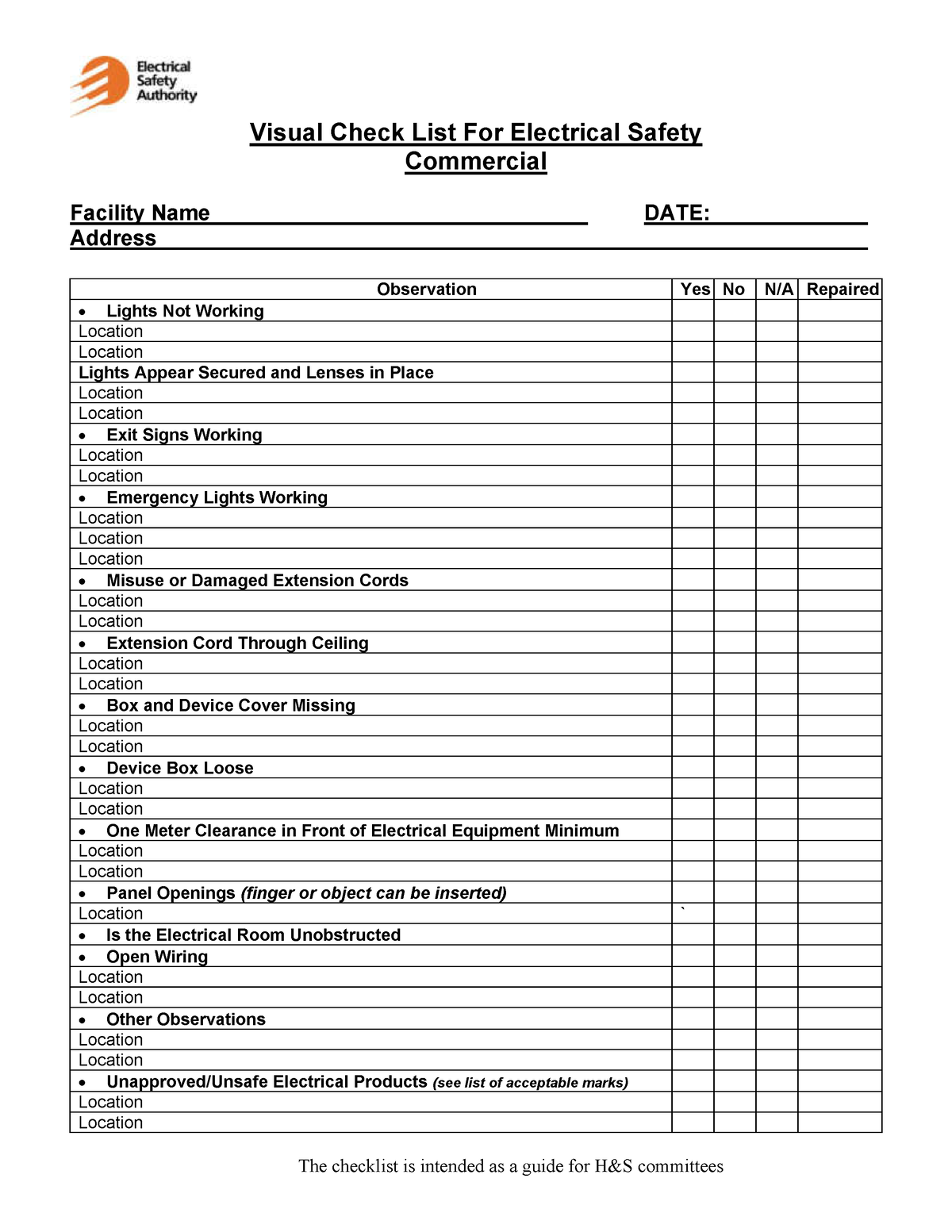 facility-maintenance-schedule-template-the-checklist-is-intended-as-a