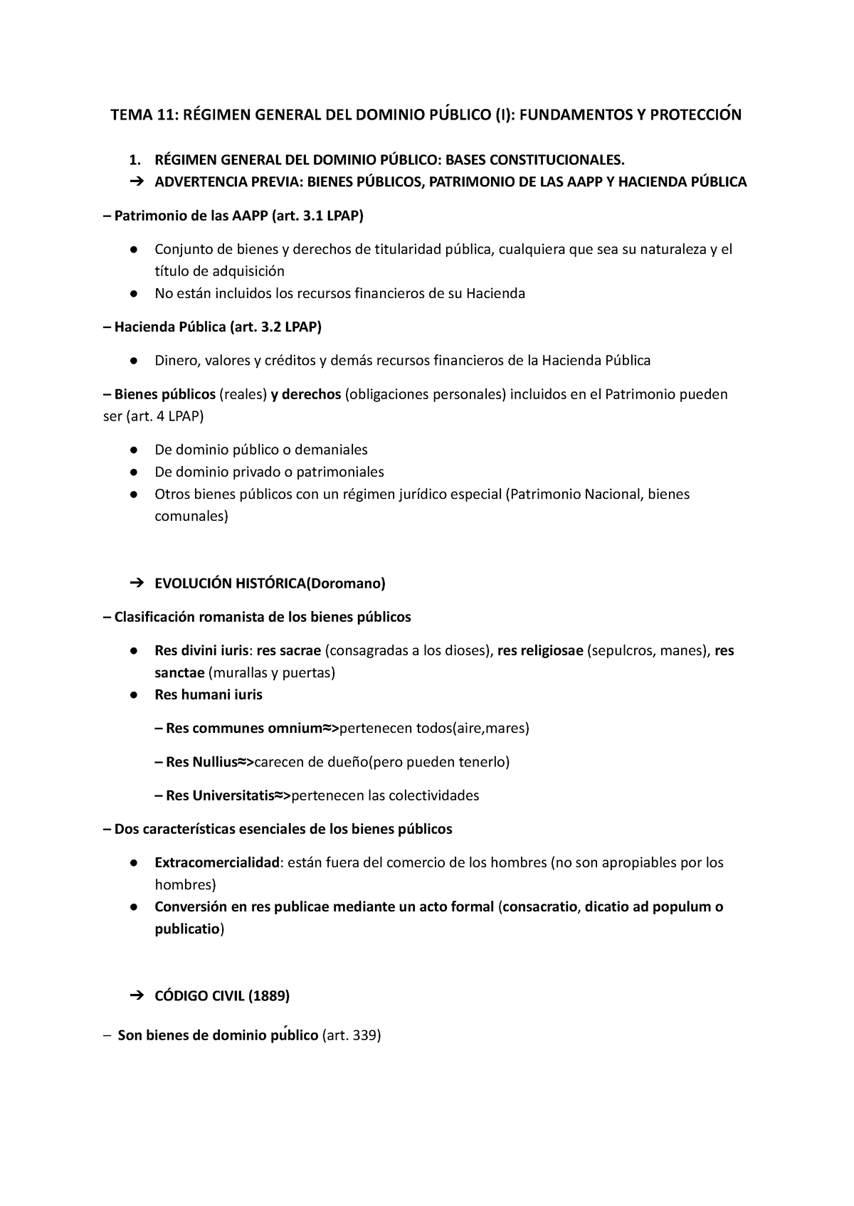 TEMA 11 RÉ Gimen General DEL Dominio PÚ Blico (I) Fundamentos Y ...