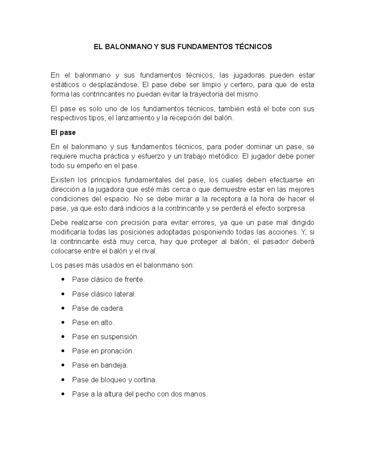 El Balonmano Y Sus Fundamentos Tecnicos El Balonmano Y Sus Fundamentos T Cnicos En El