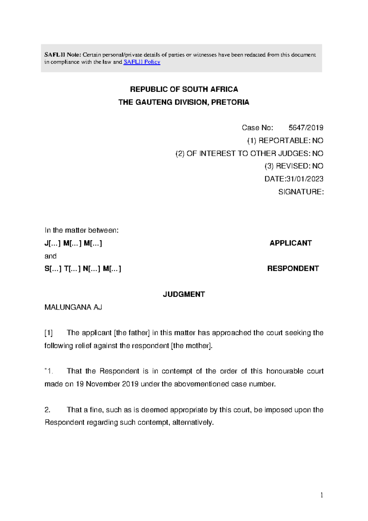 43 - Legal authorities - SAFLII Note: Certain personal/private details ...