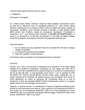 Guía 1er Parcial Agrario - Ana Cristina De Alba Durón 4798 ¿Qué Es El ...