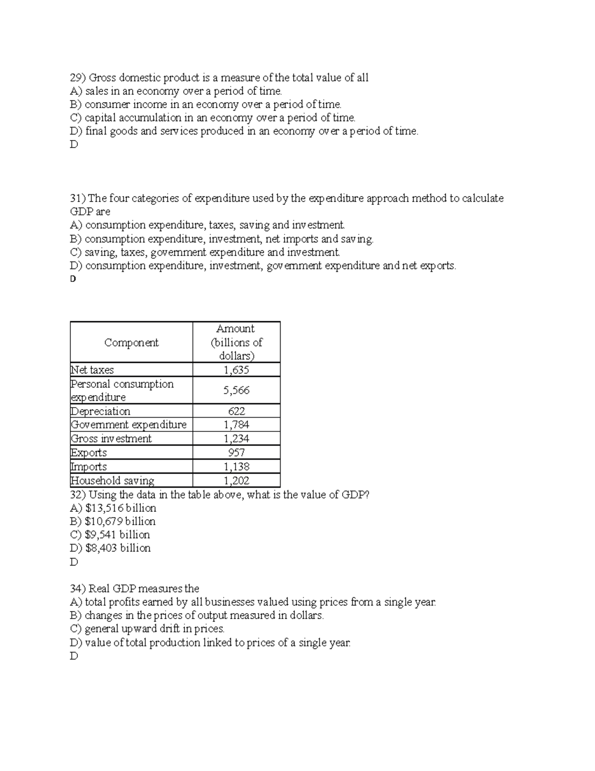 Midterm 2 Practice Problems Fall 2020 - Gross domestic product is a ...
