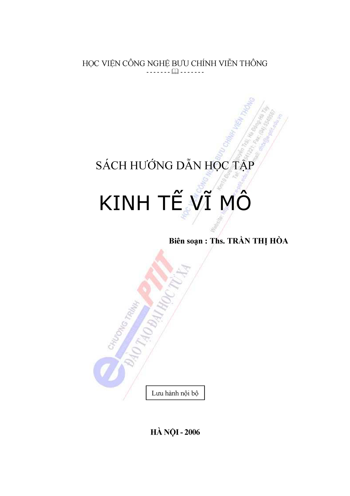 Tóm tắt lý thuyết môn kinh tế vĩ mô để ôn tập - HӐC VIӊN CÔNG NGHӊ BѬU CHÍNH VIӈN THÔNG SÁCH HѬӞNG - Studocu