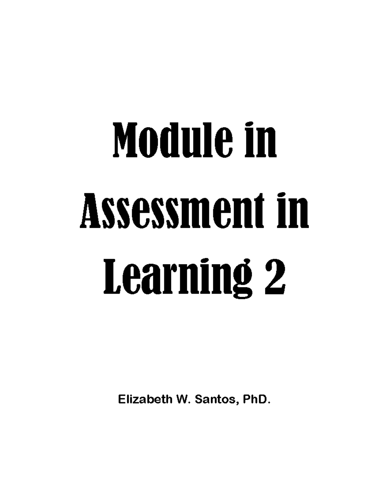 1-3 Module in Assessment IN Learning 2-2023 - Module in Assessment in ...