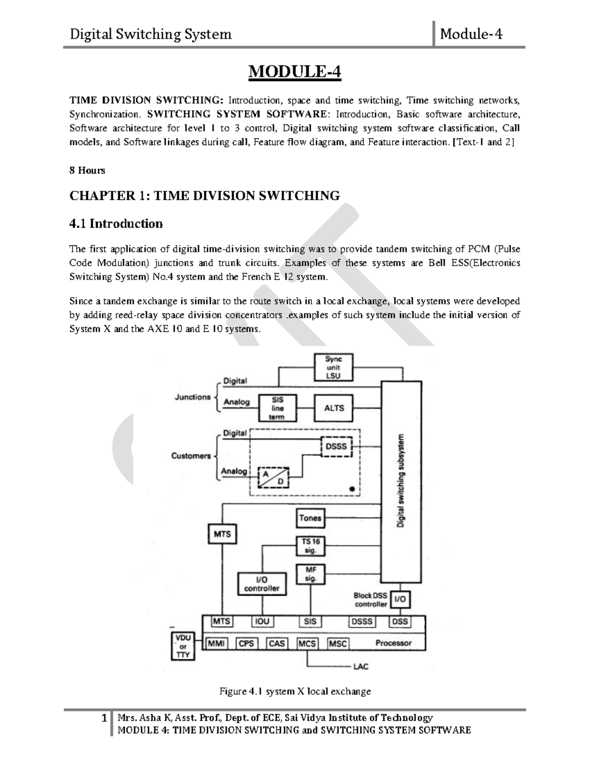 Module 4 Digital Switching System 2017 - Digital Communication - VTU ...