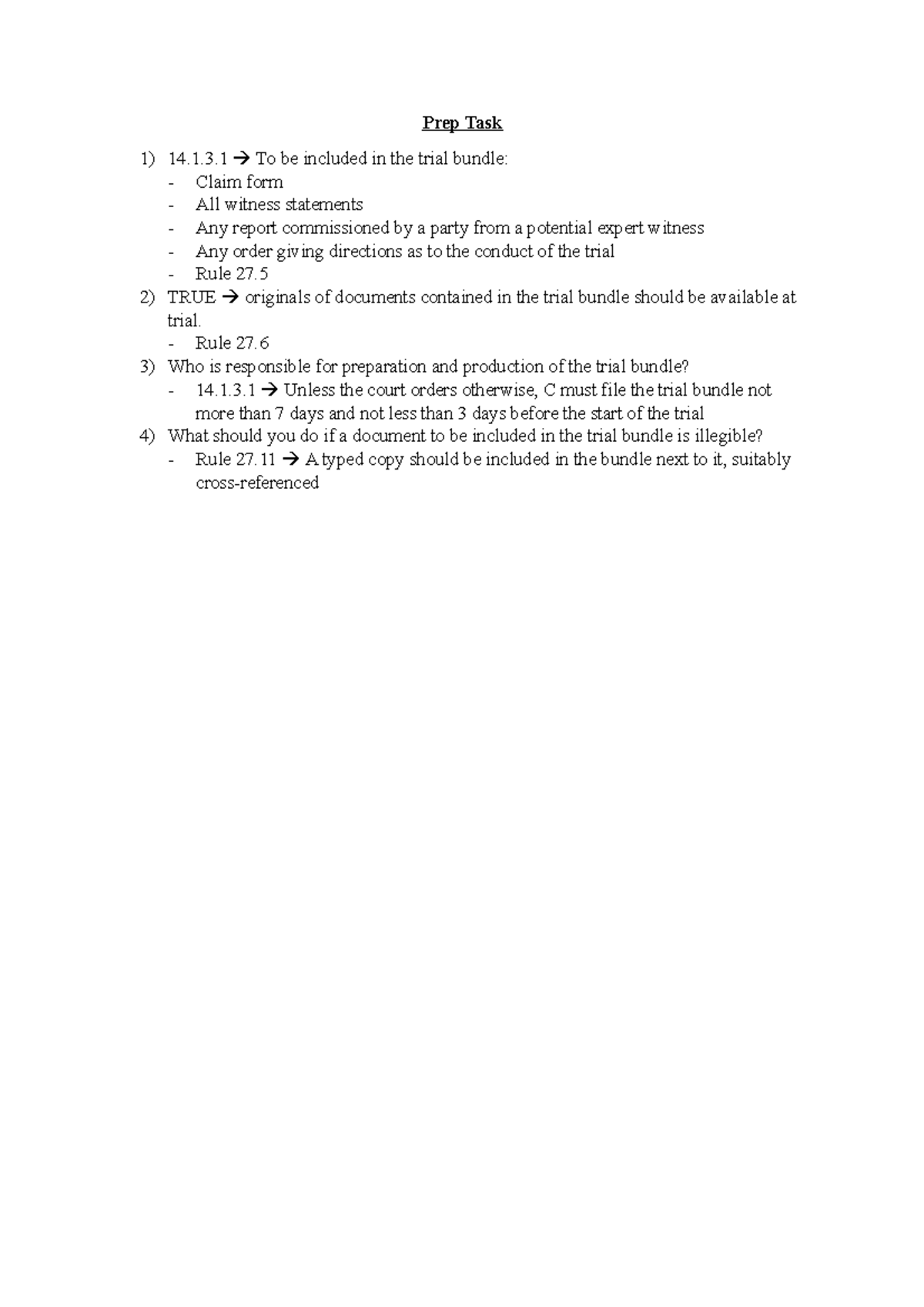 Dispute Resolution Workshop 12 Prep Task - Prep Task 14.1.3 To be ...