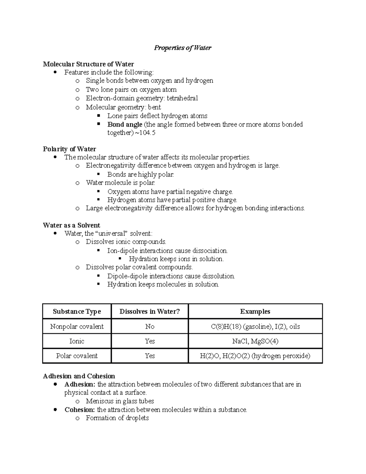 chemistry-water-lecture-notes-properties-of-water-molecular