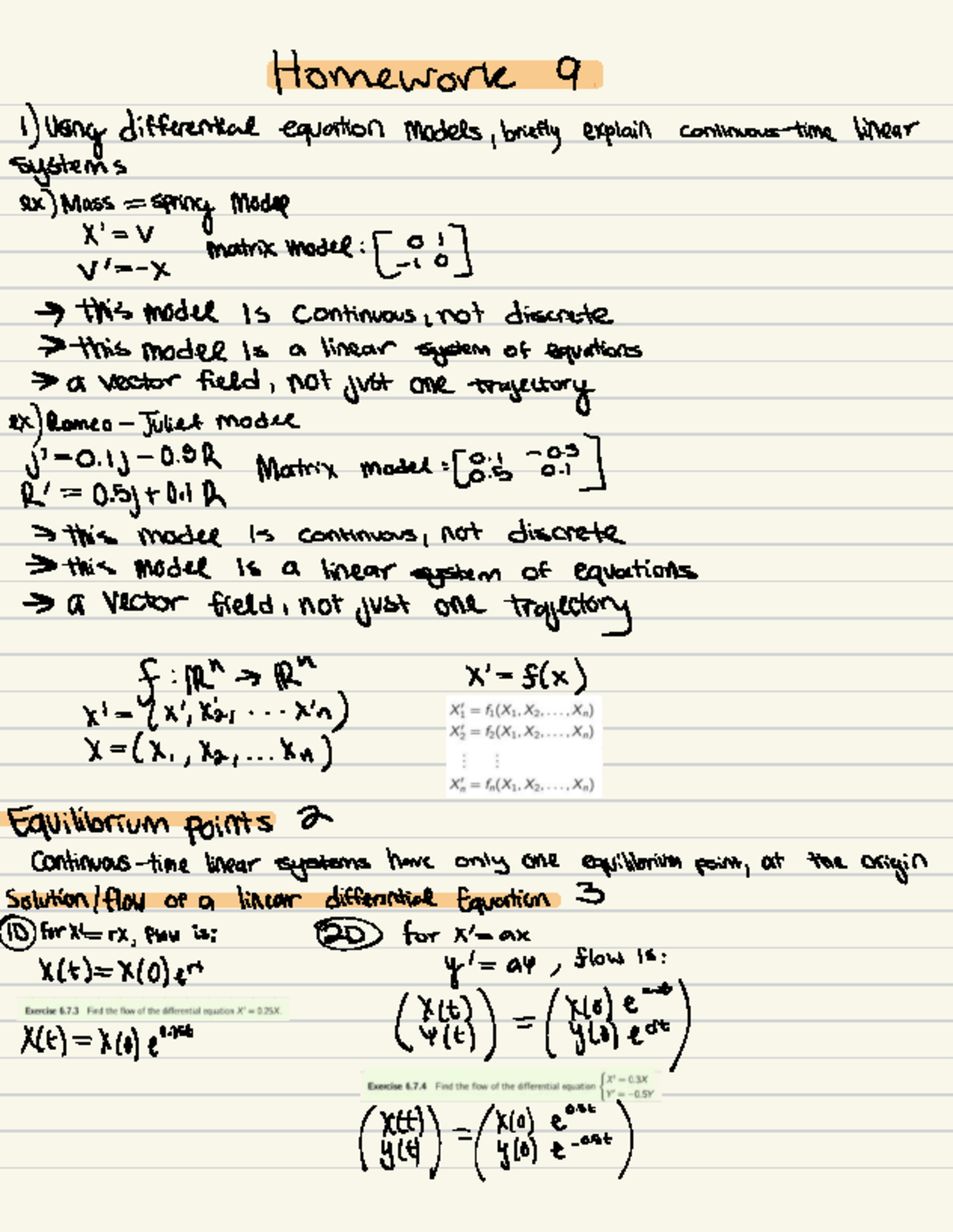Homework 11 - Homeworka 1) Using differential equation models , briefly ...