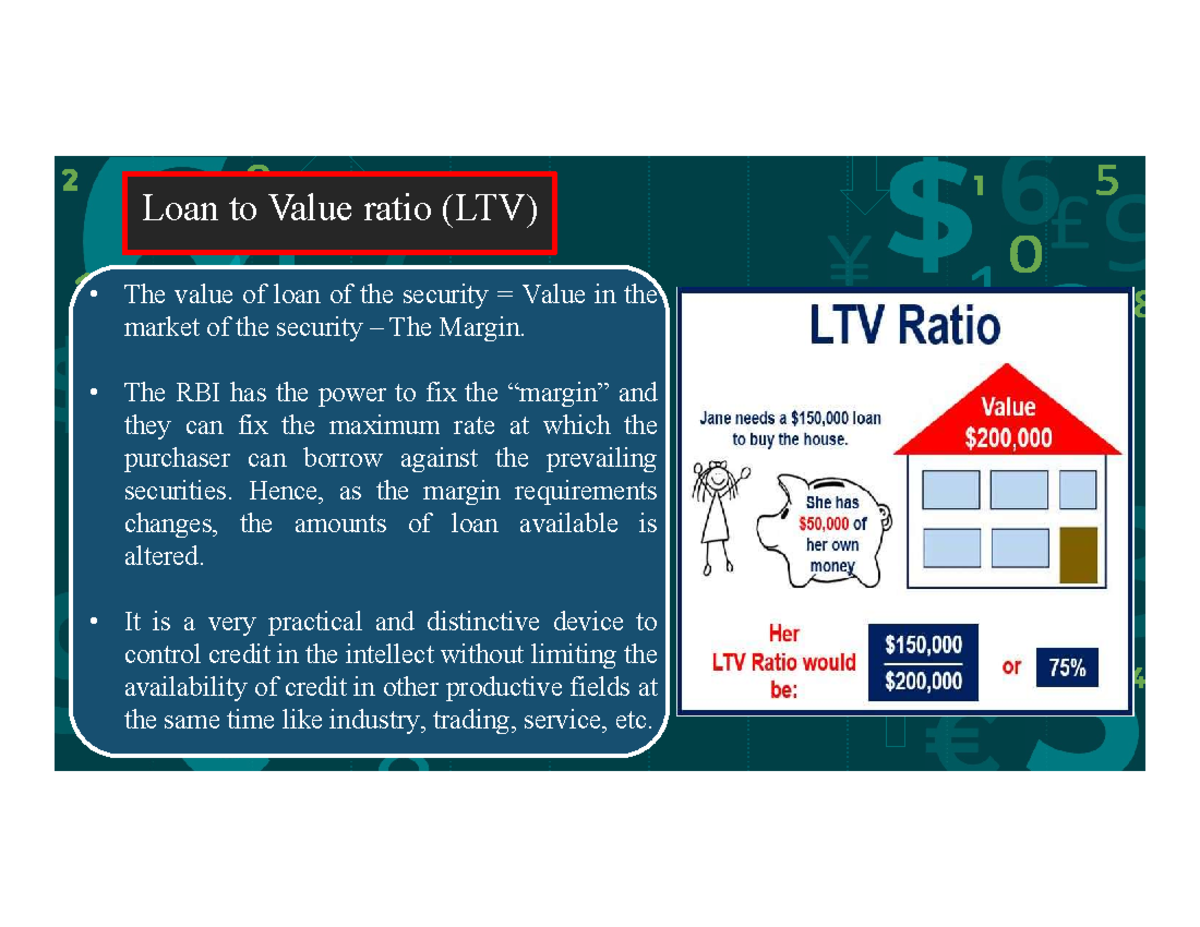 Banking 03 - Lecture Notes 2 - Loan To Value Ratio (LTV) The Value Of ...