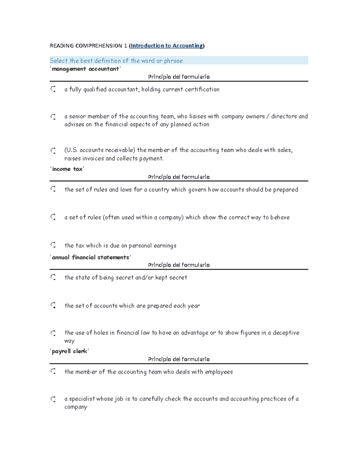 Reading Comprehension 1 - Reading Comprehension 1 (introduction To 