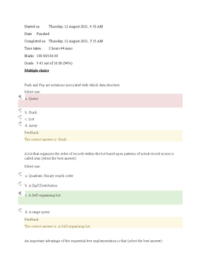 Data Structure Final Exam 05-01-2023 - CS 3303-01 Data Structures ...