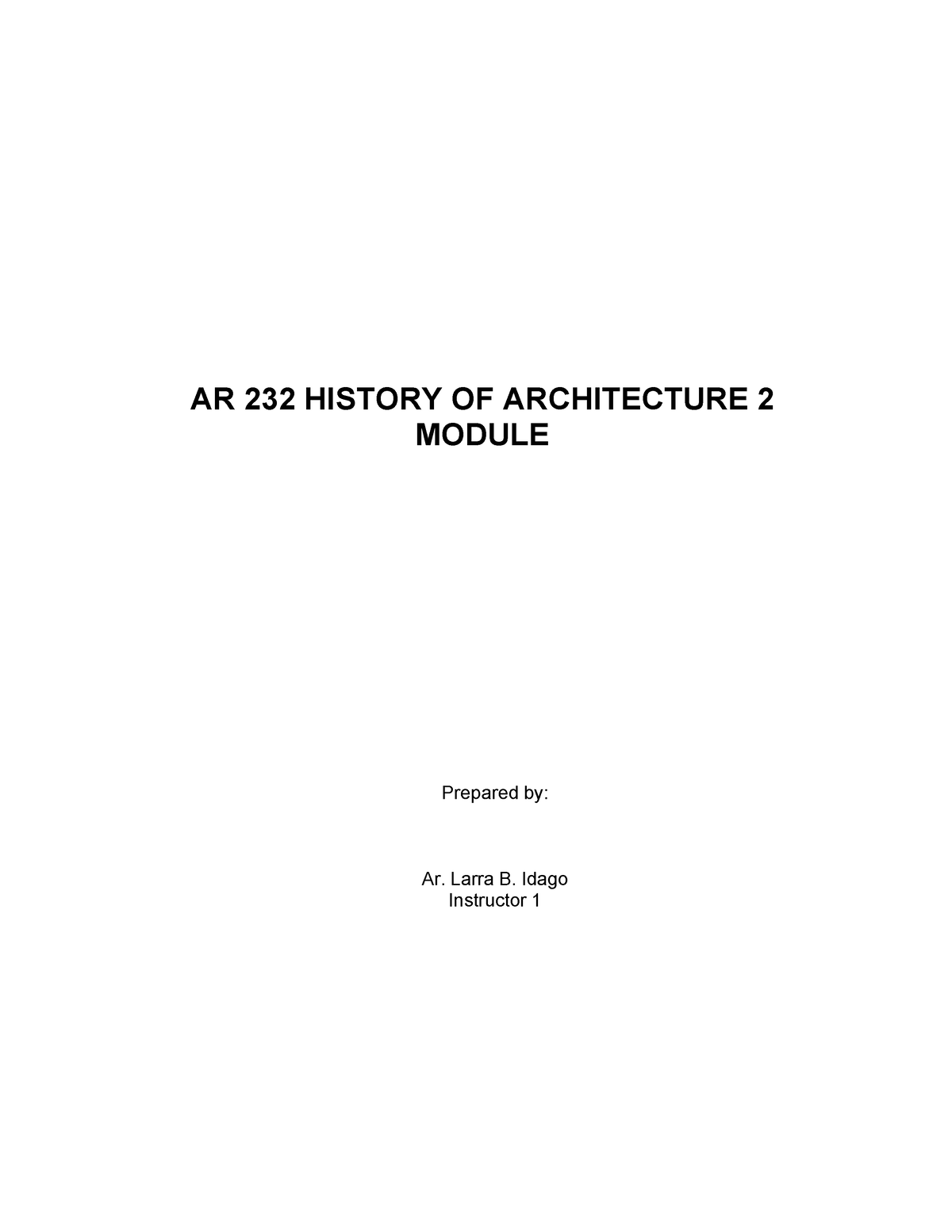 History of Architecture 2 (Western Dominance towards Post Modernism ...