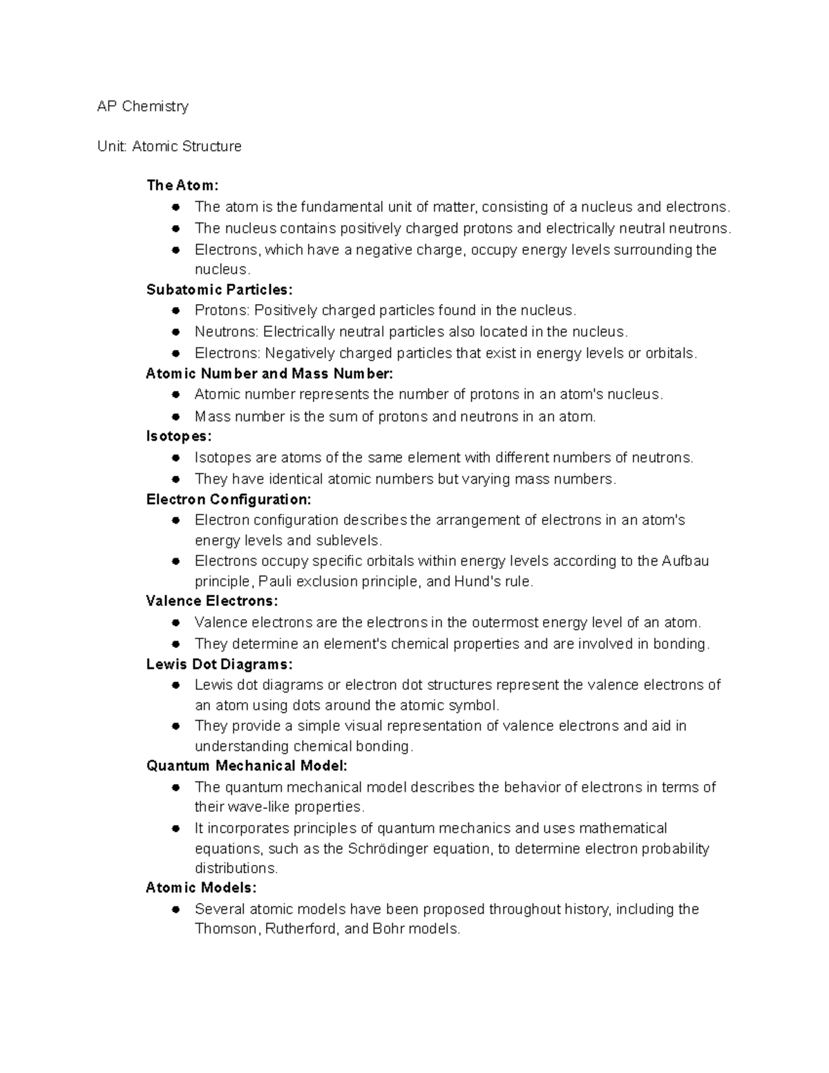 ap-chemistry-atomic-structure-ap-chemistry-unit-atomic-structure