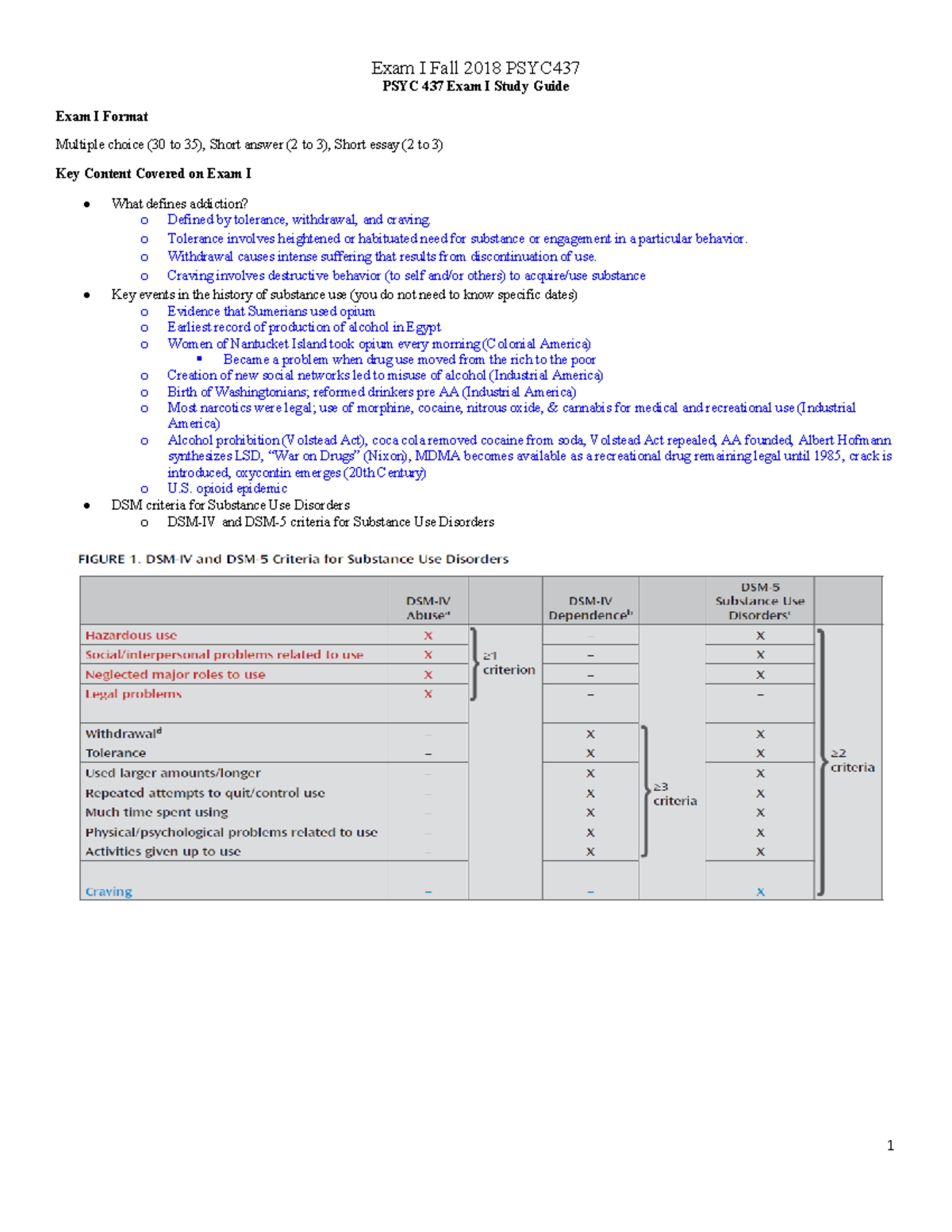 Exam/midterm notes - Exam I Fall 2018 PSYC437 PSYC 437 Exam I Study ...