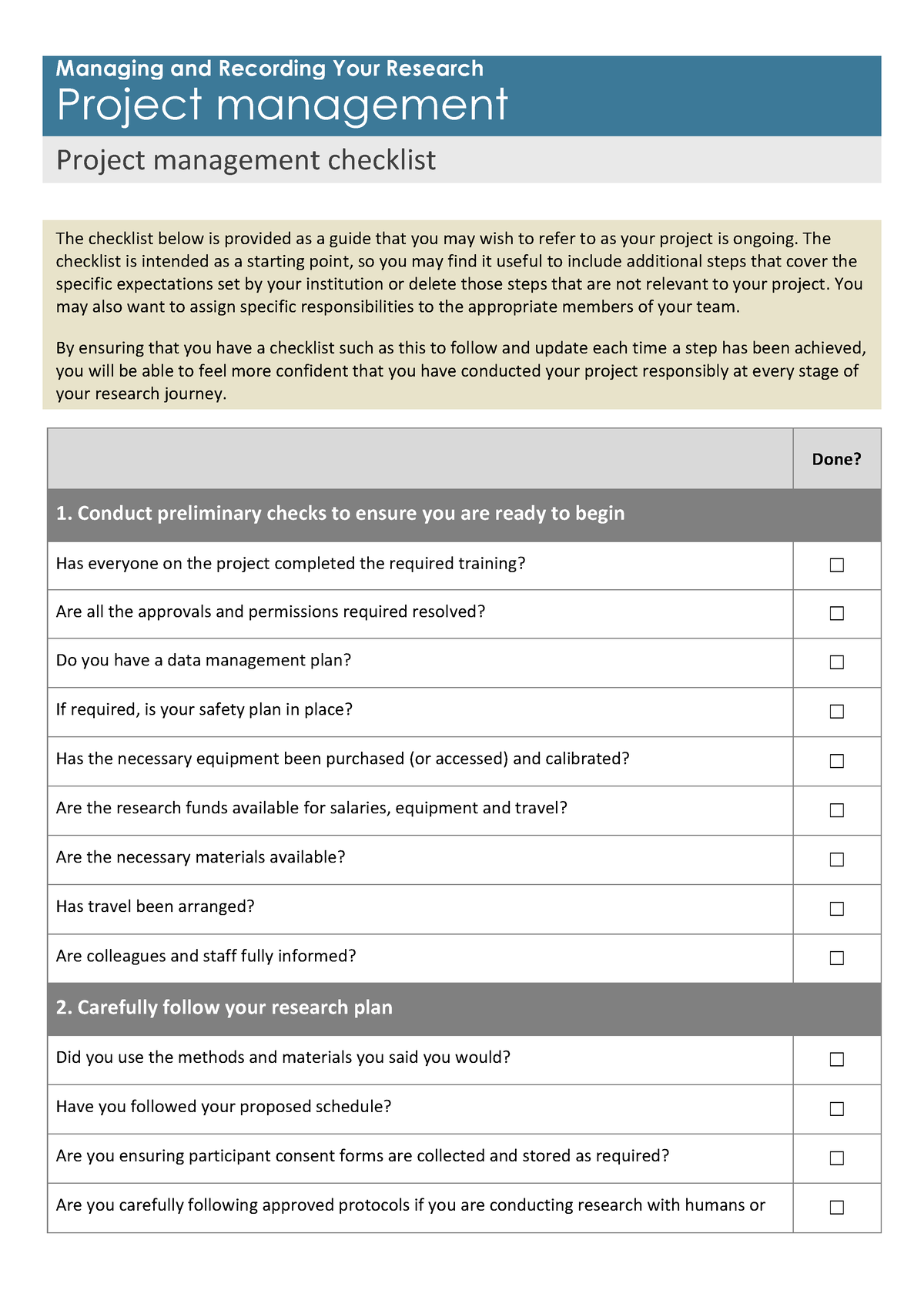 Data management plan research and communication methods - Managing and ...