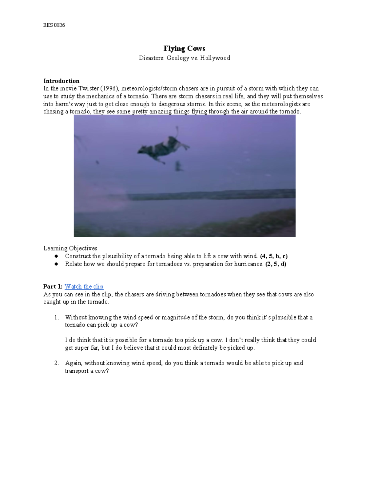 HW Flying Cows - Flying Cows Disasters: Geology vs. Hollywood ...