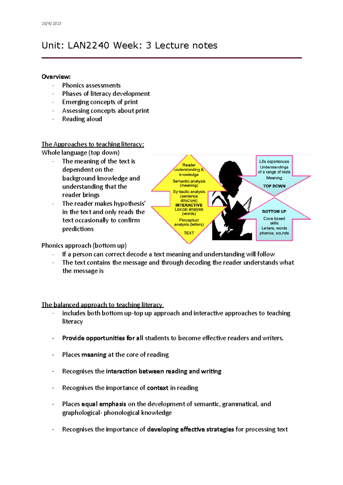 LAN2240 week 3 lecture notes - LAN2240 - ECU - Studocu