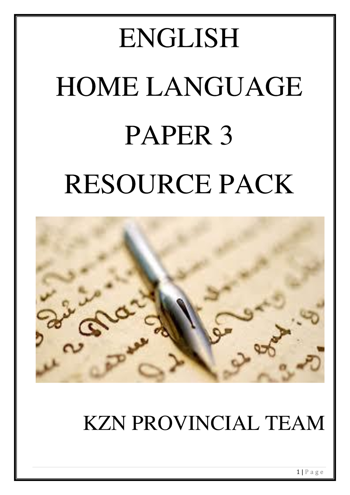 P3-Resource-Pack - English Paper 3 - ENGLISH HOME LANGUAGE PAPER 3 ...