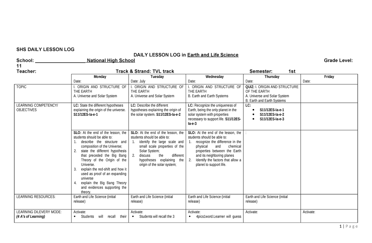 daily-lesson-log-in-earth-science-shs-daily-lesson-log-daily-lesson