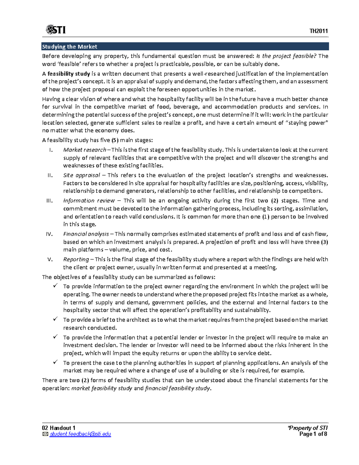 02 Handout 1(20) - Give some details - 02 Handout 1 *Property of STI ...