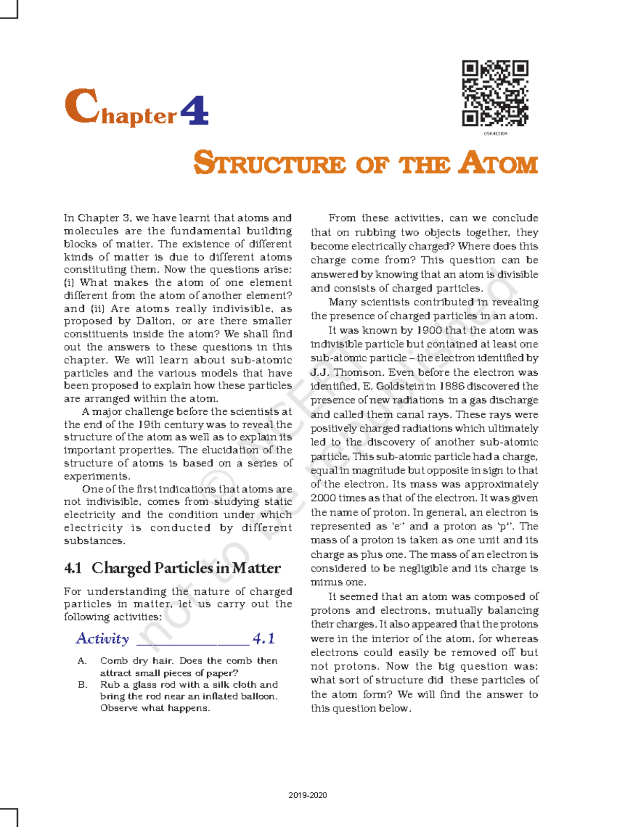 CBSE Class 9 Ncert Book Science Structure OF THE ATOM chapter 4 - In ...