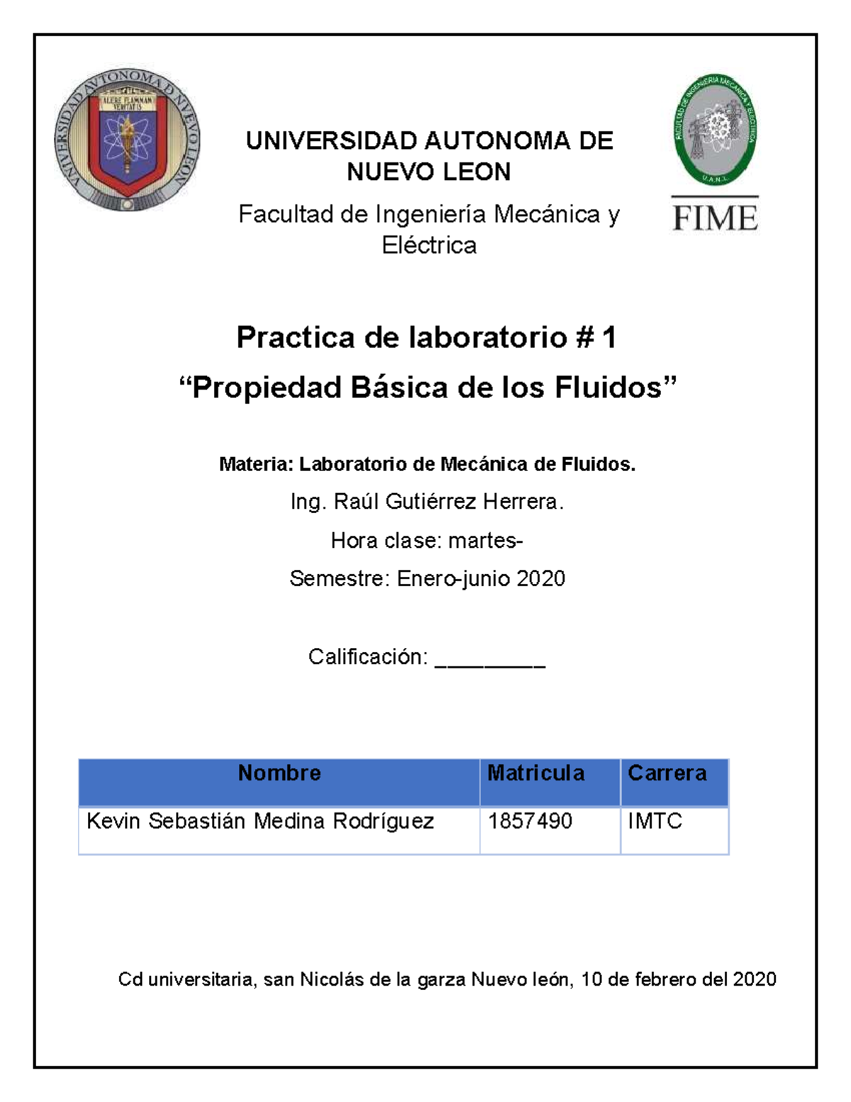 Practica 1 Propiedades De Los Fluidos - Warning: TT: Undefined Function ...