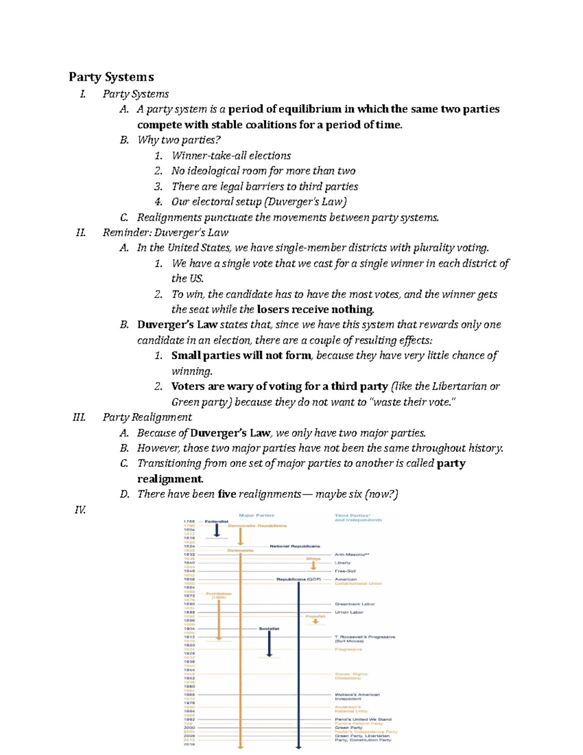 11 10 Party Systems - Lecture notes 17 - Party Systems I. Party Systems A. A party system is a ...