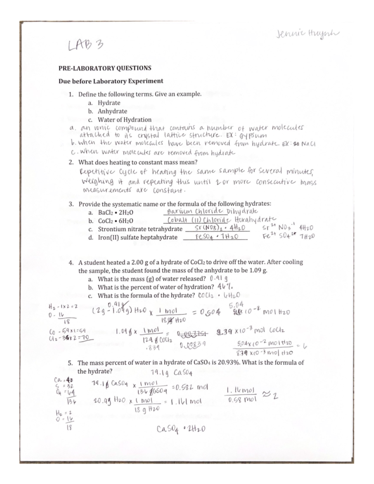 Lab 3 - CHEM 1411 - Studocu