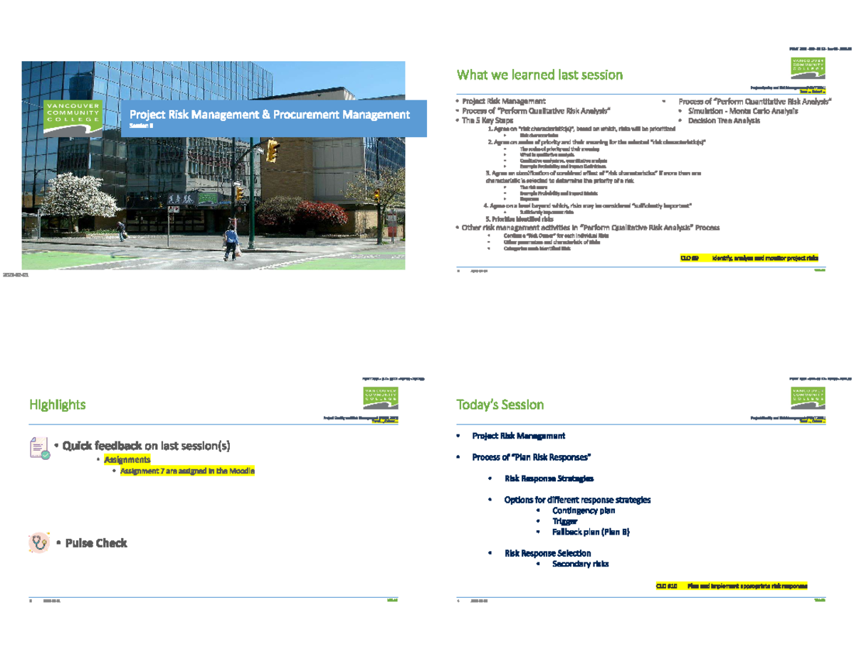 Risk 5 - Instructor's slide deck - NETT 2122 - Studocu
