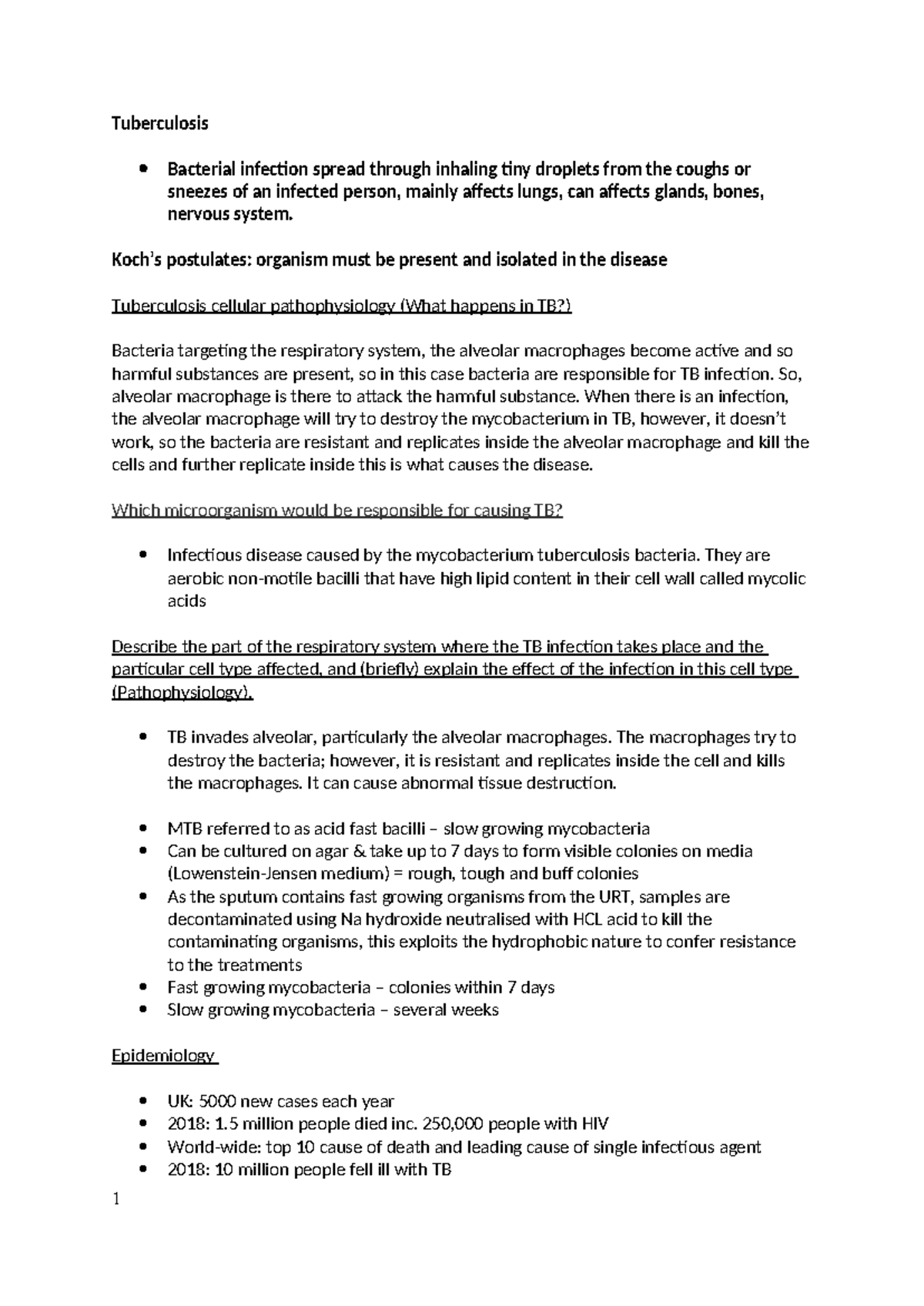 RES Print OUT - n/m/A - Tuberculosis Bacterial infection spread through ...