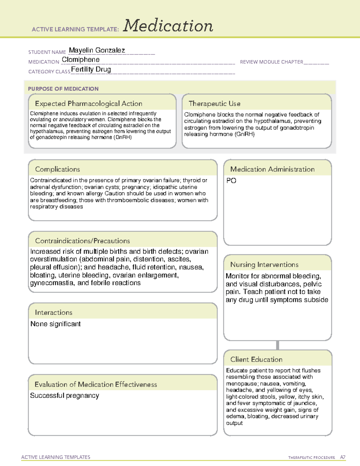 Clomiphene - Drug template - ACTIVE LEARNING TEMPLATES THERAPEUTIC ...