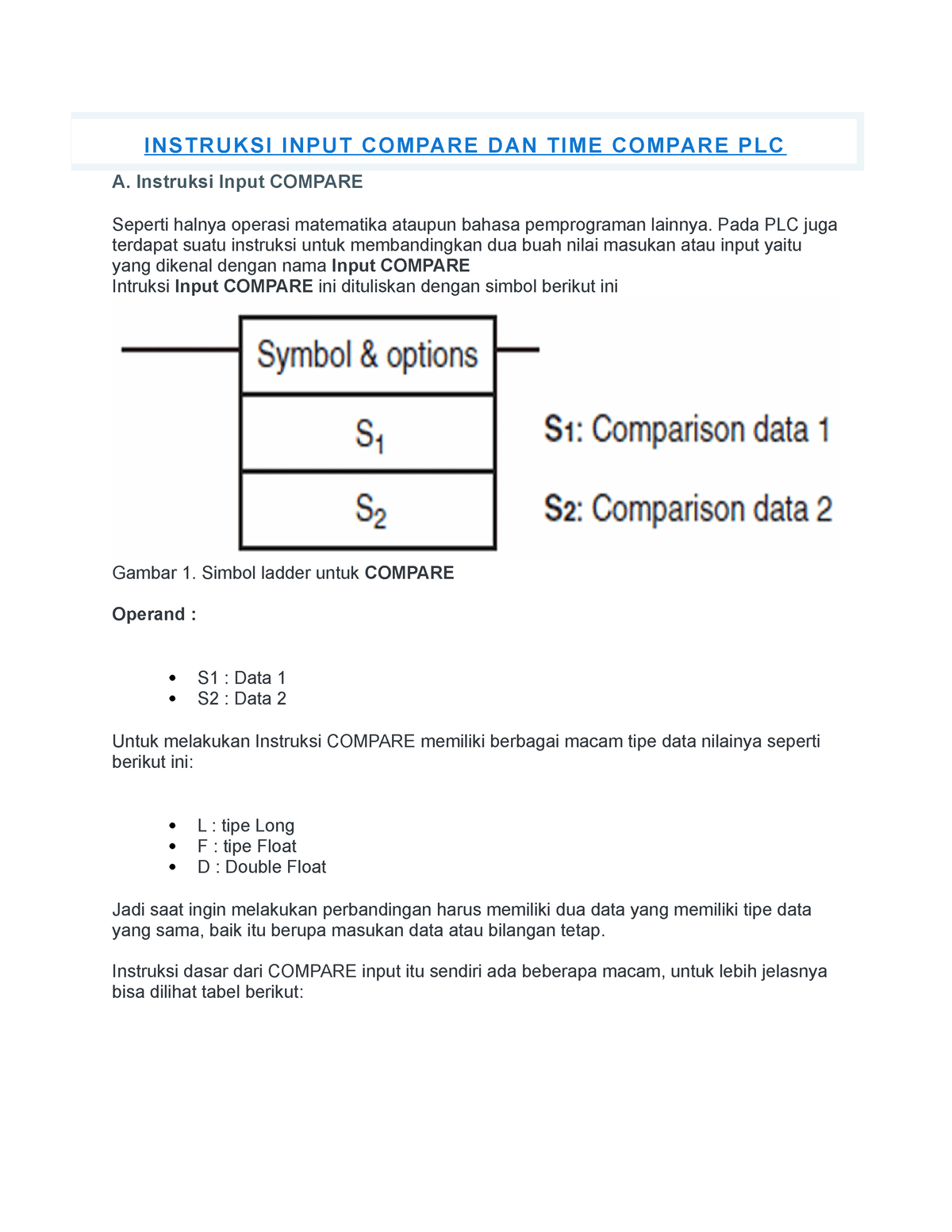 Instruksi Input Compare DAN TIME Compare PLC - INSTRUKSI INPUT COMPARE ...