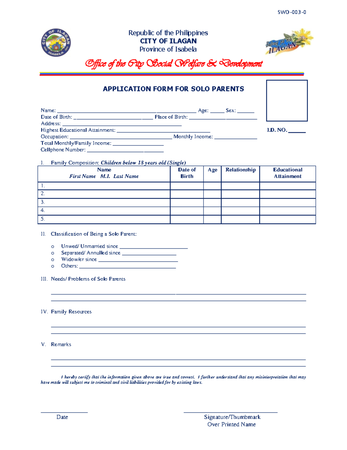 application-form-for-solo-parents-swd-003-republic-of-the