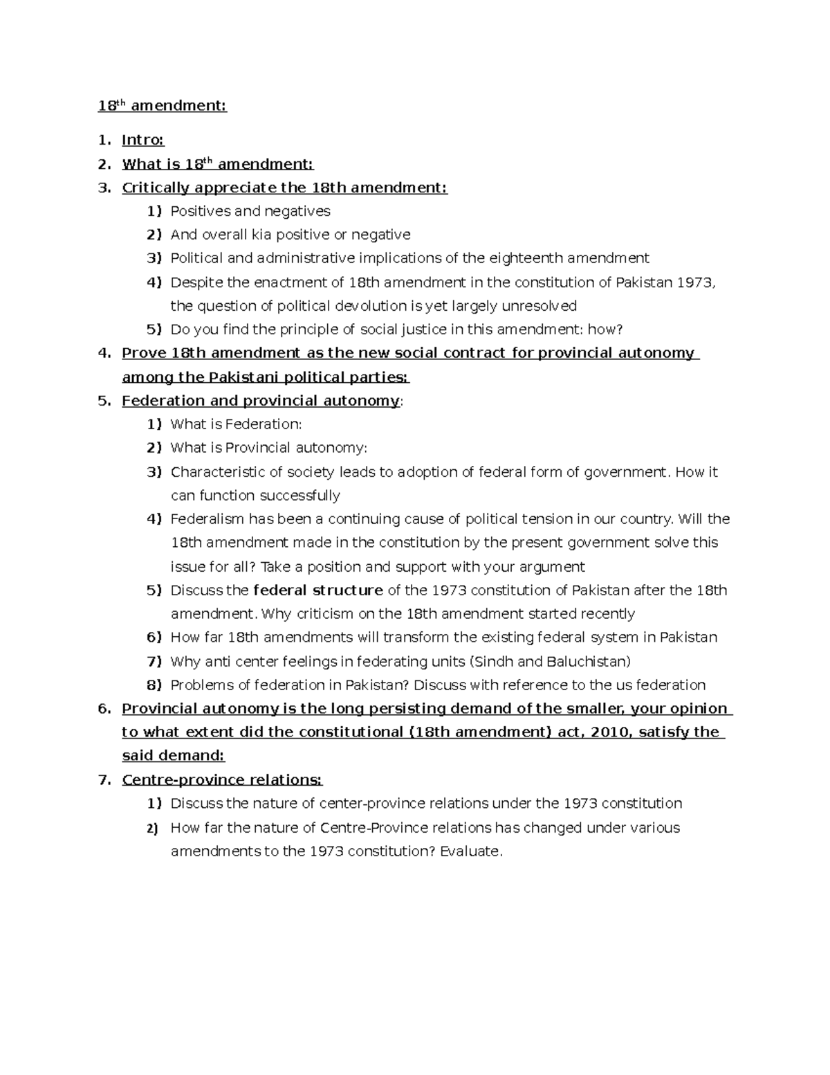 18TH Amendmen 1 - 18 th amendment: Intro: What is 18th amendment ...