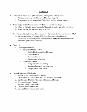 IB3 - Chapter 3 Summary for International Business Environments ...