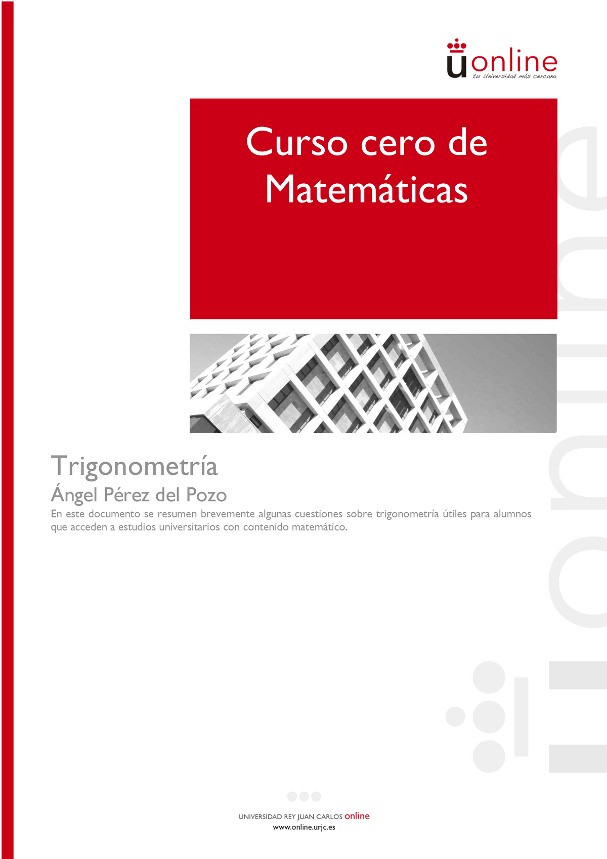 Trigonometria Teoría Y Ejercicios Curso Cero De Matemáticas Trigonometría Ángel Pérez Del Pozo 9493