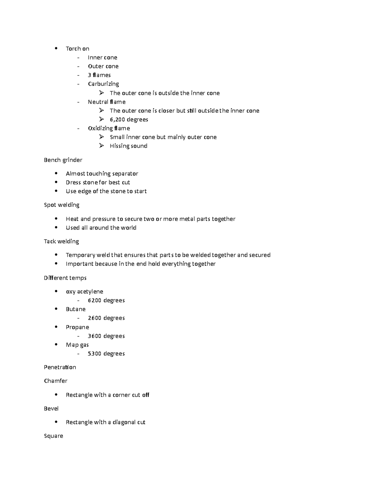 Welding 2 - Collard lecture notes - Torch on - Inner cone - Outer cone ...