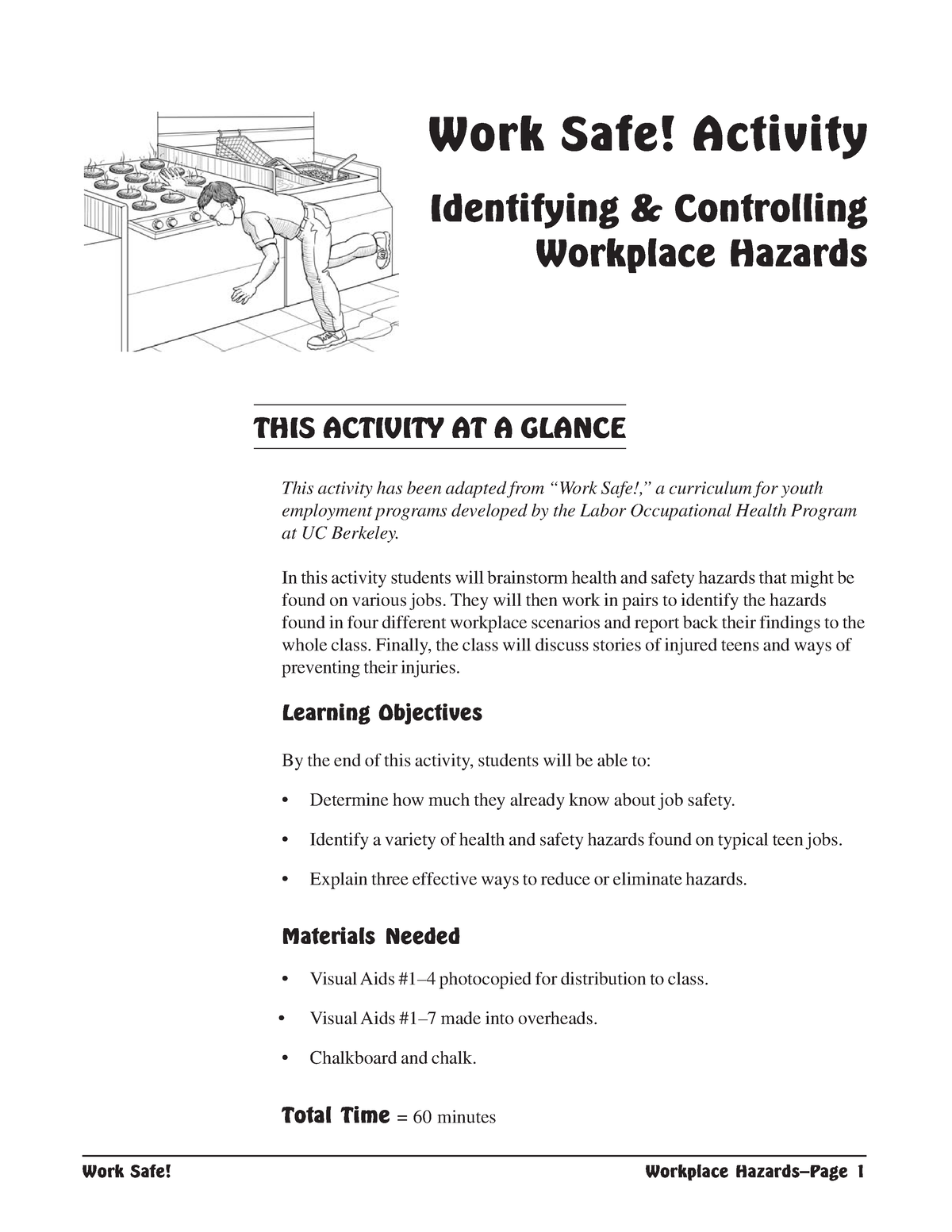 03controllingworkplacehazards - Work Safe! Workplace Hazards—Page 1 ...