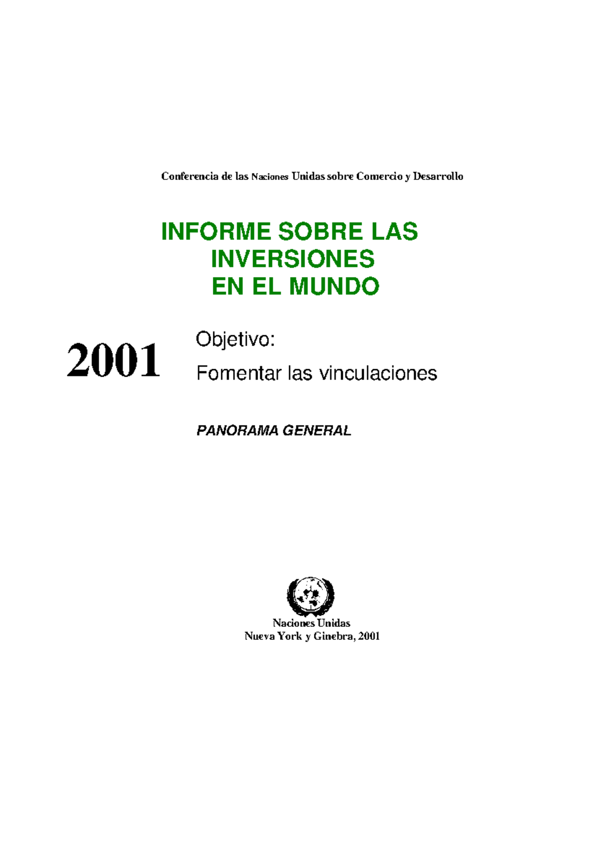 Informe de Inversiones en el Mundo - Conferencia de las Naciones Unidas ...