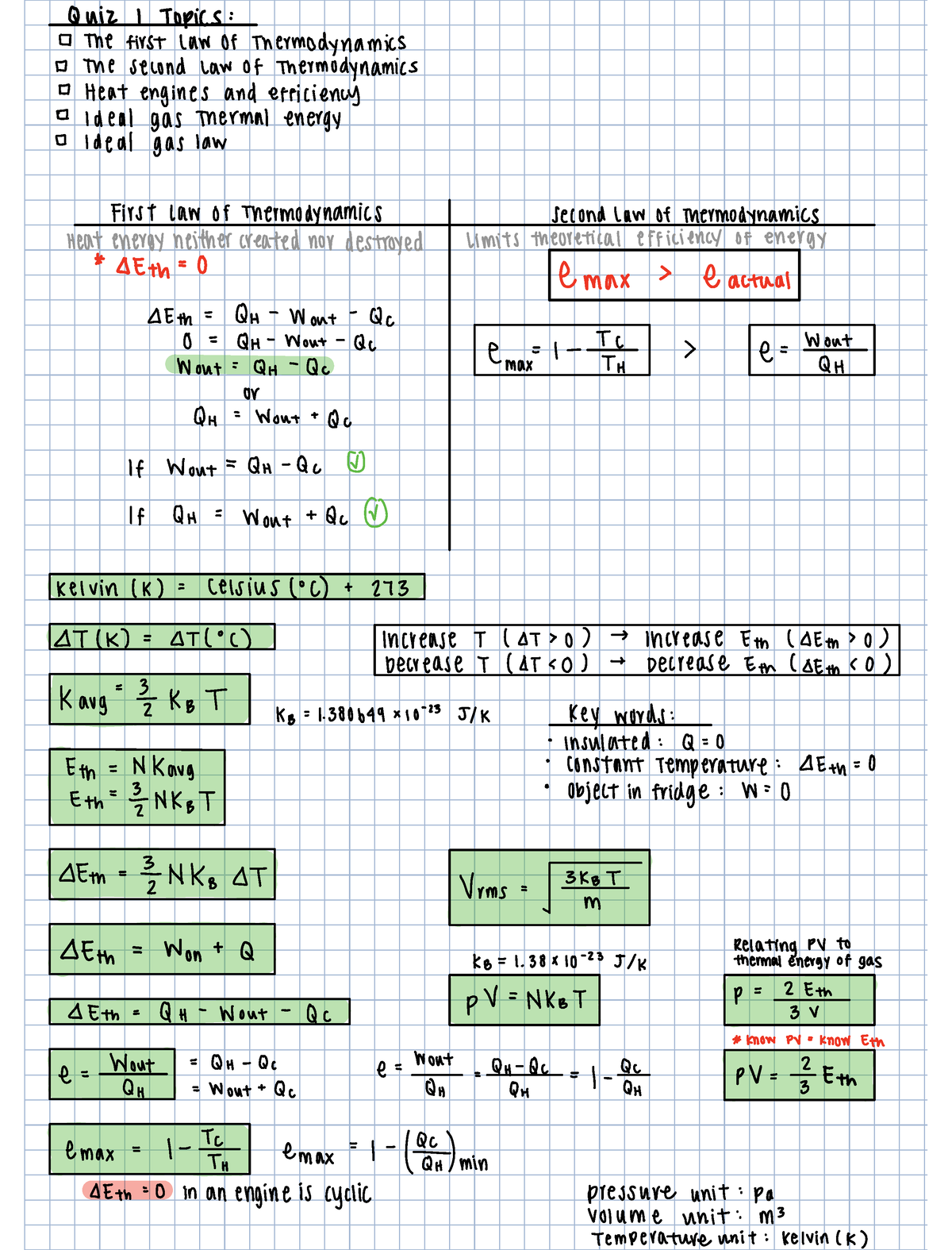 Physics 5B Week #1 Quiz Notes - Quiz 1 Topics 17 ...