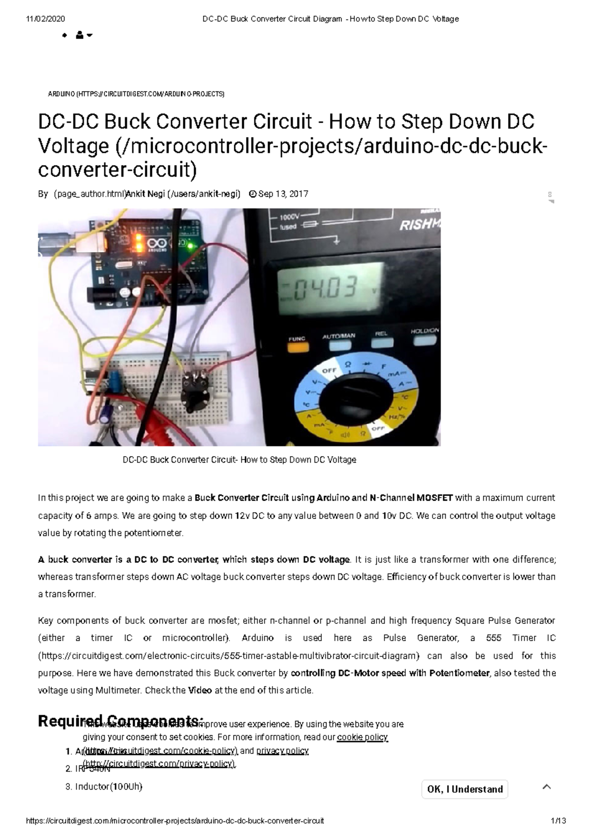 Projet buck - coiurs arduino - In this project we are going to make a ...