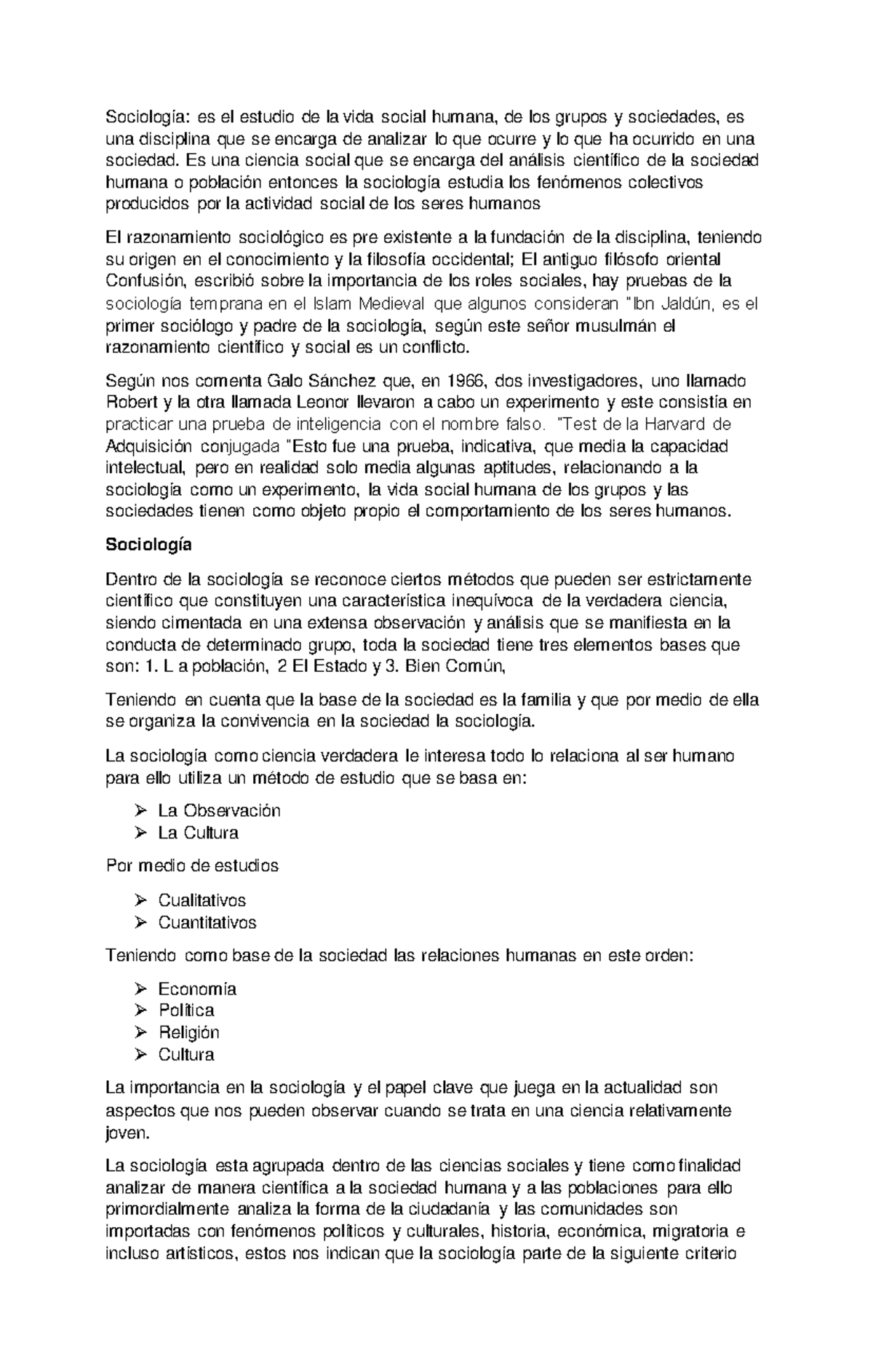 Sociología - Apuntes - Sociología: es el estudio de la vida social ...