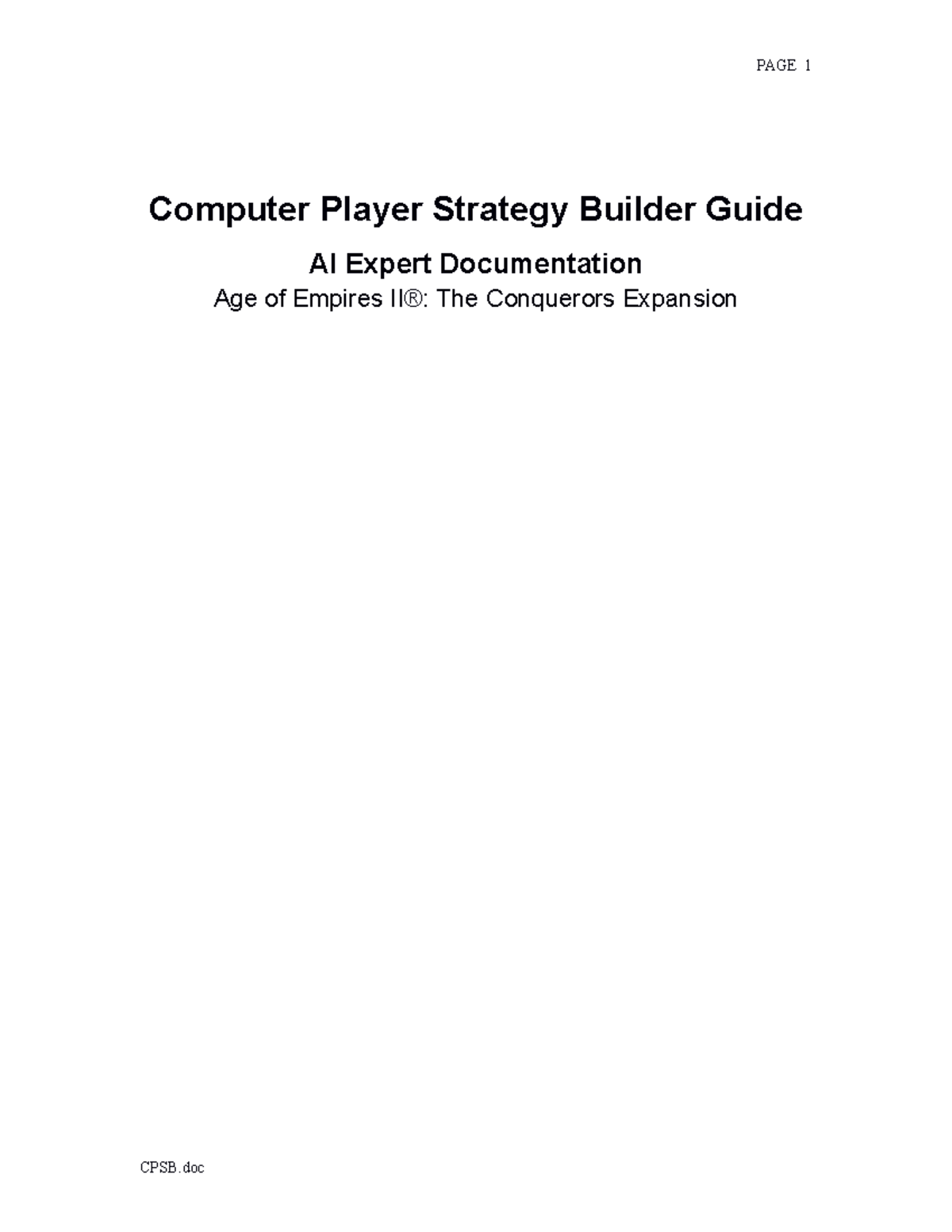 CPSB - juegos rata - Computer Player Strategy Builder Guide AI Expert ...