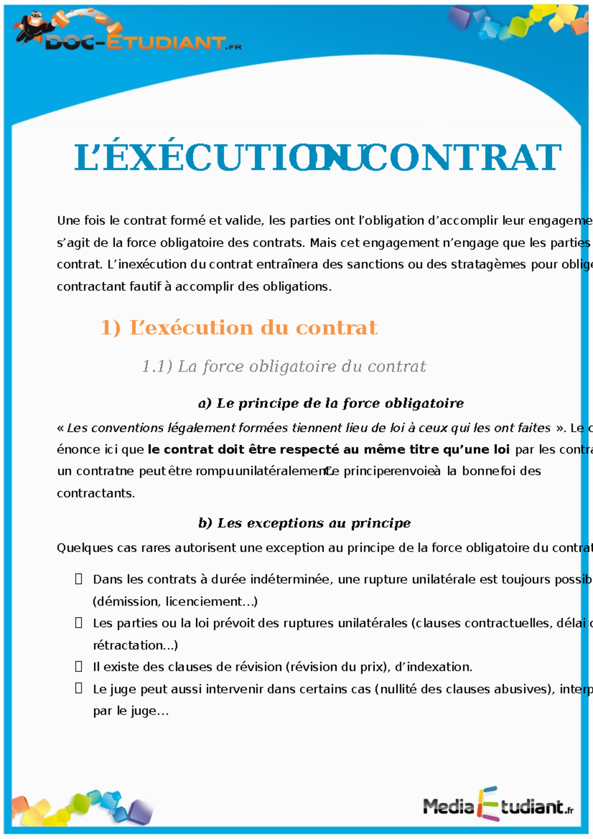538d9cadcc 8ae cours de droit francais L’ÉXÉCUTIONDUCONTRAT Une