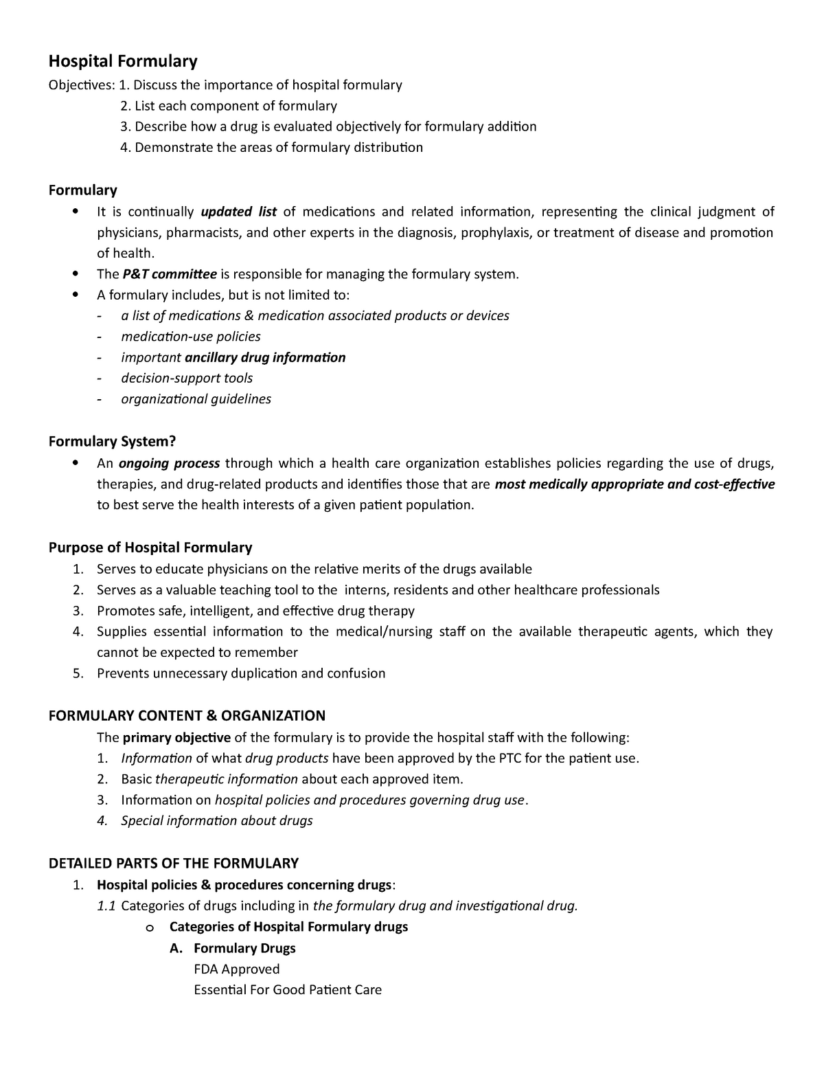 hospital-formulary-notes-hospital-formulary-objectives-1-discuss