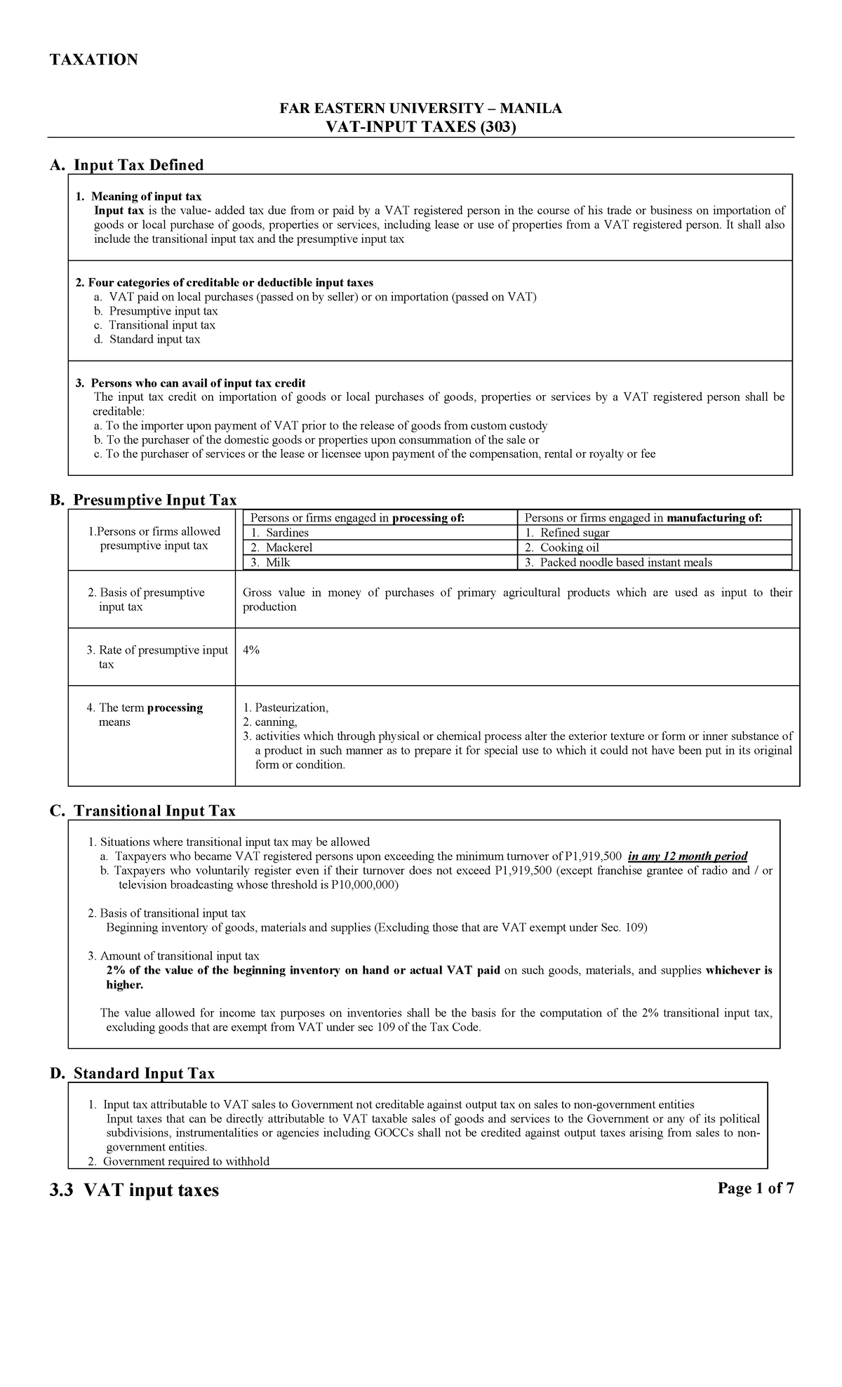 3-3-vat-input-taxes-303-taxation-far-eastern-university-manila