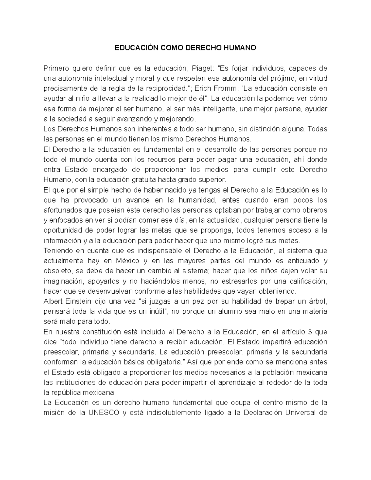 EducacióN COMO Derecho Humano pdf - EDUCACIÓN COMO DERECHO HUMANO ...