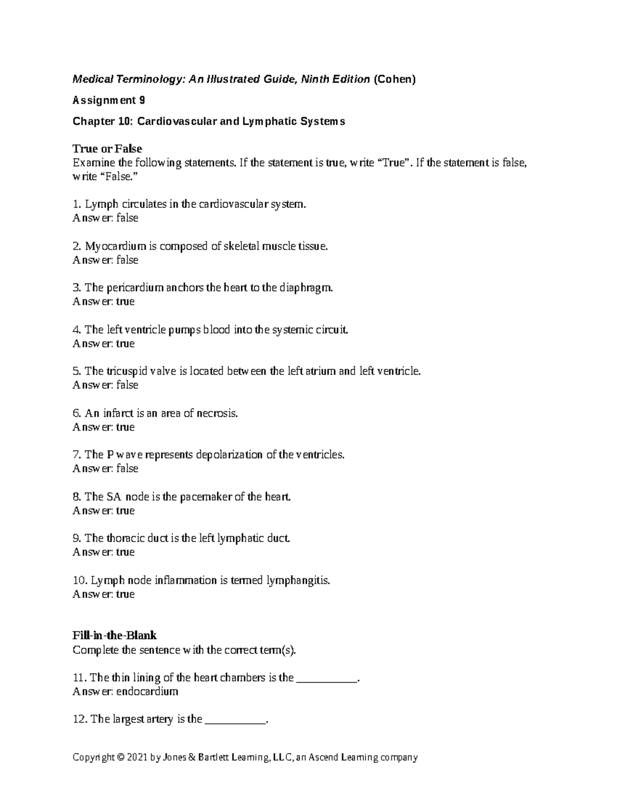 Assignment 9 Ch 10 Eunice Ogukwe - Google Docs - Medical Terminology ...