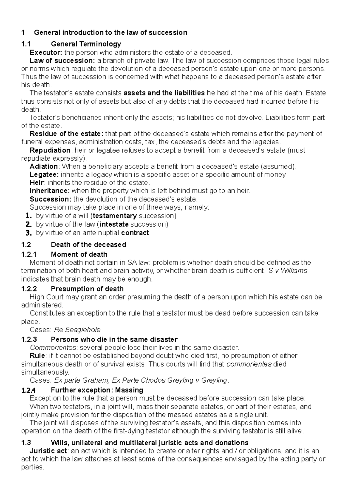 pvl2602-notes-1-general-introduction-to-the-law-of-succession-1